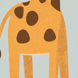 Giraffe Digital Download | Animal Wall Decor | Animals Decor | Gray, Orange, Brown and Black Print | Cute Simple Wall Art | Kids Art | Baby Shower Digital Download | Summer Wall Decor | Simple Illustration