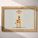 Full frame view of A cute simple illustration with simple shapes, a giraffe