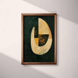 Exaggerated Shape Art | Abstract Wall Art | Abstract Print | Black, Brown, Green and Beige Decor | Contemporary Wall Decor | Living Room Digital Download | Halloween Art | Autumn Wall Art | Oil Painting