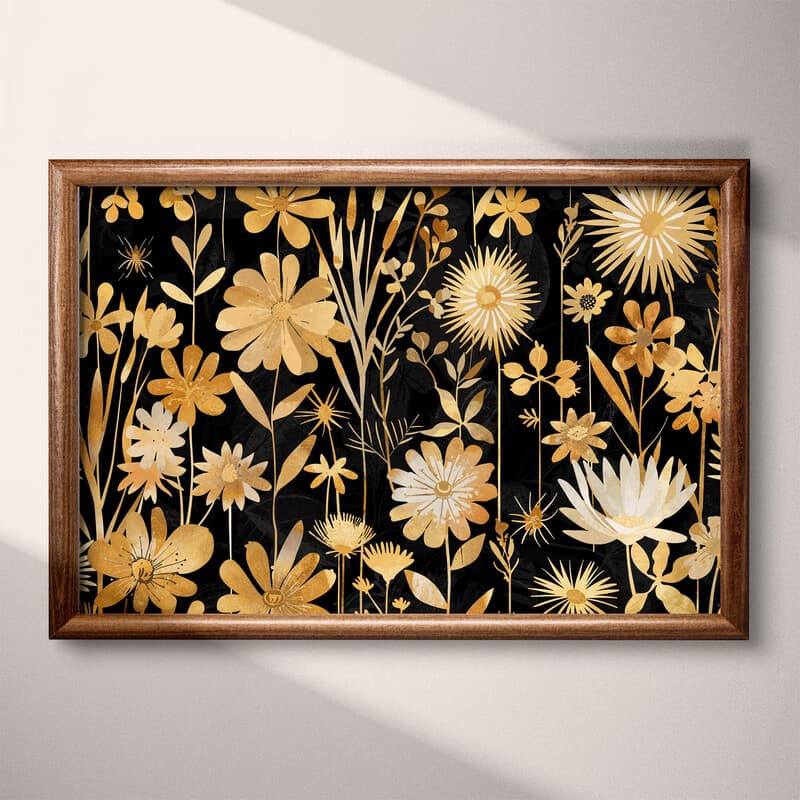 Full frame view of A minimalist textile print, floral pattern