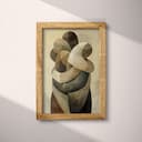 Full frame view of An abstract vintage oil painting, a group hug