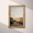 Full frame view of An impressionist oil painting, desert plateau landscape