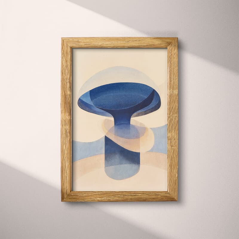Full frame view of An abstract art deco pastel pencil illustration, a mushroom