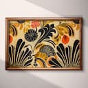 Full frame view of An art nouveau textile print, intricate pattern