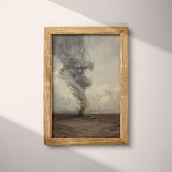 Tornado Digital Download | Nature Wall Decor | Landscapes Decor | Gray, Brown, White and Black Print | Impressionist Wall Art | Office Art | Grief & Mourning Digital Download | Halloween Wall Decor | Autumn Decor | Oil Painting