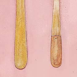 Utensils Art | Kitchen Wall Art | Food & Drink Print | Pink, Black, Brown and Blue Decor | Mid Century Wall Decor | Kitchen & Dining Digital Download | Housewarming Art | Autumn Wall Art | Pastel Pencil Illustration