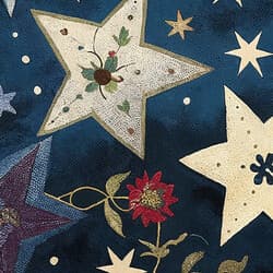 Stars Art | Nature Wall Art | Black, Beige, Blue, Brown and Red Print | Maximalist Decor | Living Room Wall Decor | Halloween Digital Download | Autumn Art | Textile