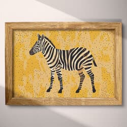 Zebra Digital Download | Wildlife Wall Decor | Animals Decor | Orange, Black, White and Gray Print | Cute Simple Wall Art | Kids Art | Baby Shower Digital Download | Summer Wall Decor | Simple Illustration