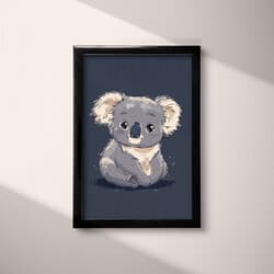 Koala Digital Download | Animal Wall Decor | Animals Decor | Black, Beige and Gray Print | Chibi Wall Art | Kids Art | Baby Shower Digital Download | Spring Wall Decor | Cartoon Drawing