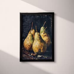 Pears Digital Download | Still Life Wall Decor | Food & Drink Decor | Black, Brown and Purple Print | Impressionist Wall Art | Kitchen & Dining Art | Housewarming Digital Download | Thanksgiving Wall Decor | Autumn Decor | Oil Painting