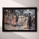 Full frame view of A vintage oil painting, a masquerade ball