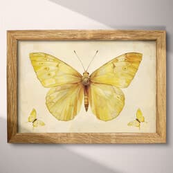 Butterflies Digital Download | Nature Wall Decor | Animals Decor | White, Brown and Red Print | French country Wall Art | Bedroom Art | Housewarming Digital Download | Easter Wall Decor | Spring Decor | Pastel Pencil Illustration