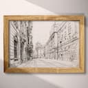 Full frame view of A vintage graphite sketch, italian city architecture