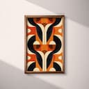 Full frame view of A bauhaus textile print, symmetric pattern of shapes