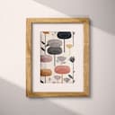 Matted frame view of A minimalist textile print, simple pattern