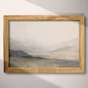 Full frame view of A japandi oil painting, mountain landscape