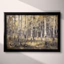 Full frame view of An impressionist oil painting, an aspen forest