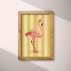 Flamingo Art | Animal Wall Art | Animals Print | Orange, Brown, Red and Black Decor | Cute Simple Wall Decor | Kids Digital Download | Baby Shower Art | Summer Wall Art | Simple Illustration