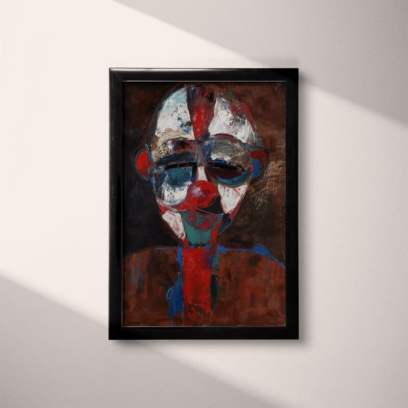 Full frame view of An abstract vintage oil painting, a clown