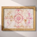 Full frame view of A rustic textile print, intricate floral pattern