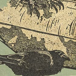 Crows Art | Bird Wall Art | Animals Print | Gray, Black and White Decor | Vintage Wall Decor | Living Room Digital Download | Grief & Mourning Art | Halloween Wall Art | Autumn Print | Letterpress Print