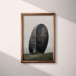 Exaggerated Shape Digital Download | Abstract Wall Decor | Abstract Decor | Gray and Black Print | Vintage Wall Art | Living Room Art | Halloween Digital Download | Autumn Wall Decor | Oil Painting