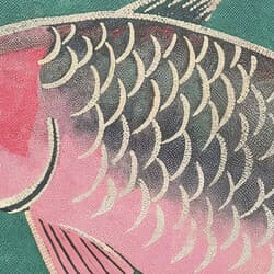 Fish Pattern Art | Marine Life Wall Art | Animals Print | Green, Brown, Blue, Black, Pink and Red Decor | Retro Wall Decor | Bathroom Digital Download | Housewarming Art | Summer Wall Art | Textile