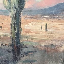 Desert Plain Art | Nature Wall Art | Landscapes Print | Blue, Black and Gray Decor | Impressionist Wall Decor | Living Room Digital Download | Housewarming Art | Summer Wall Art | Oil Painting