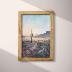Desert Plain Art | Nature Wall Art | Landscapes Print | Blue, Black and Gray Decor | Impressionist Wall Decor | Living Room Digital Download | Housewarming Art | Summer Wall Art | Oil Painting