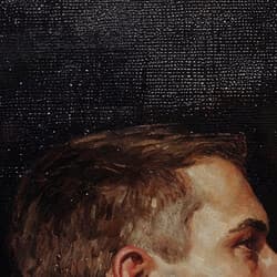 Man Digital Download | Portrait Wall Decor | Portrait Decor | Black, Brown, Gray and Pink Print | Vintage Wall Art | Office Art | Christmas Digital Download | Autumn Wall Decor | Oil Painting