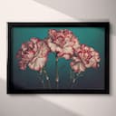 Full frame view of A botanical pastel pencil illustration, carnations