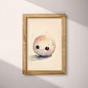 Full frame view of A cute chibi anime pastel pencil illustration, a bowling ball