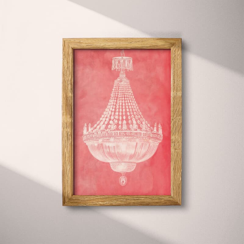 Full frame view of An art deco pastel pencil illustration, a chandelier