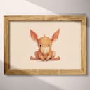 Full frame view of A cute chibi anime pastel pencil illustration, an aardvark