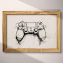 Full frame view of A retro graphite sketch, a video game controller