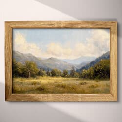 Mountain Valley Digital Download | Landscape Wall Decor | Landscapes Decor | White, Brown, Black and Gray Print | Impressionist Wall Art | Living Room Art | Housewarming Digital Download | Autumn Wall Decor | Oil Painting