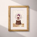 Matted frame view of A cute simple illustration with simple shapes, a snow globe