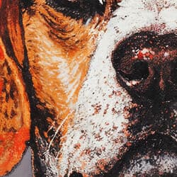 Dog Art | Animal Wall Art | Gray, Black, White, Brown, Red and Purple Print | Vintage Decor | Bar Wall Decor | Bachelor Party Digital Download | Autumn Art | Pastel Pencil Illustration
