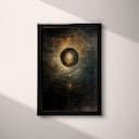 Full frame view of An abstract impressionist oil painting, the solar system