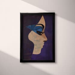 Woman Art | Portraits Wall Art | Portrait Print | Purple, Brown and Blue Decor | Vintage Wall Decor | Living Room Digital Download | Autumn Art | Oil Painting