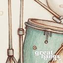 Closeup view of A cute chibi anime pastel pencil illustration, drums