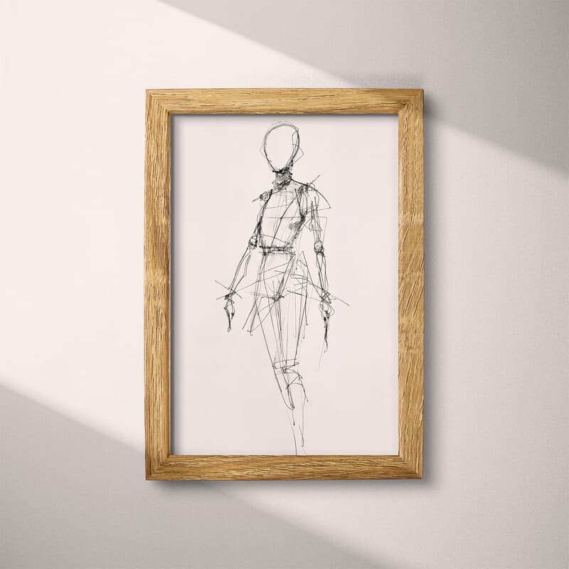 Full frame view of A vintage graphite sketch, a mannequin