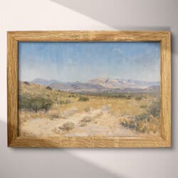 Mesa Landscape Digital Download | Landscape Wall Decor | Landscapes Decor | Blue, Brown, Black and Beige Print | Impressionist Wall Art | Living Room Art | Housewarming Digital Download | Autumn Wall Decor | Oil Painting