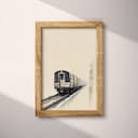 Full frame view of An industrial pastel pencil illustration, outdoor subway train