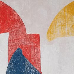 Half Moon Digital Download | Astronomy Wall Decor | Abstract Decor | Gray, Red, Black and Orange Print | Bauhaus Wall Art | Living Room Art | Housewarming Digital Download | Autumn Wall Decor | Textile