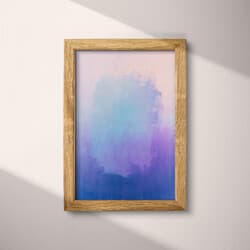 Gradient Background Art | Abstract Wall Art | Abstract Print | Pink and Blue Decor | Impressionist Wall Decor | Living Room Digital Download | LGBTQ Pride Art | Winter Wall Art | Oil Painting