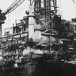 Oil Rig Art | Industrial Wall Art | Gray and Black Print | Vintage Decor | Office Wall Decor | Charcoal Sketch