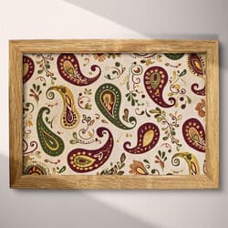 Paisley Pattern Digital Download | Pattern Wall Decor | Fashion Decor | Brown Print | Bohemian Wall Art | Living Room Art | Housewarming Digital Download | Autumn Wall Decor | Textile