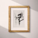 Matted frame view of A vintage graphite sketch, a treehouse