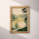 Full frame view of A vintage pastel pencil illustration, a golf course